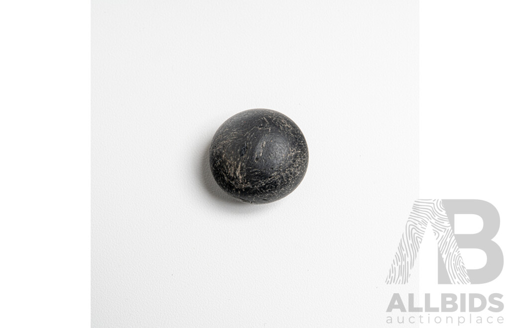 Black Star Sapphire, Unset Natural 13.3mm Round Cabochon Gemstone, 12.35ct