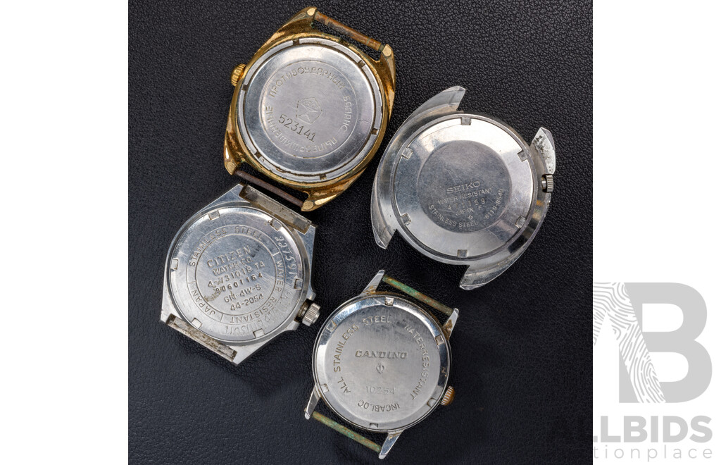 Vintage Seiko, Slava. Citizen & Coronet Mens Watch Faces Only