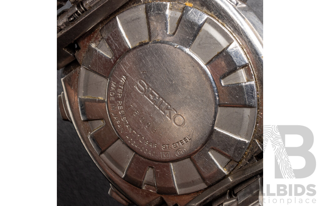 Seiko Contura Chronograph 100M Watch, 7T84-0AB0 & Seiko 1/1000 10 Bar Watch, H024-00A0
