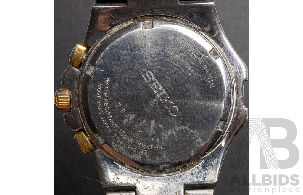 Seiko Contura Chronograph 100M Watch, 7T84-0AB0 & Seiko 1/1000 10 Bar Watch, H024-00A0
