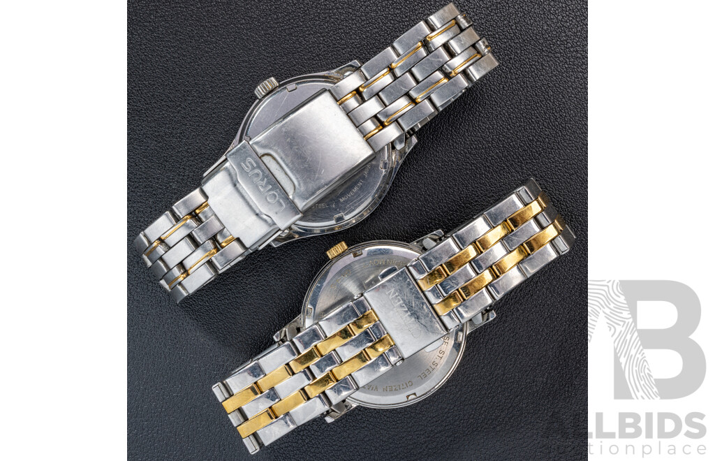 Citizen Quartz WR50 Watch, 1045-S122503 & Lorus Sports Water 100m Resist Watch, VX43-X019