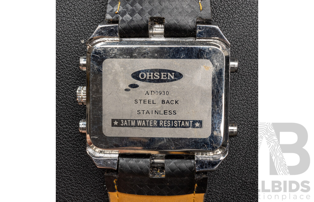 Ohsen AD0930 Digital Mens Watch with Telstar, Luca & Chrono Vintage Digital Watches