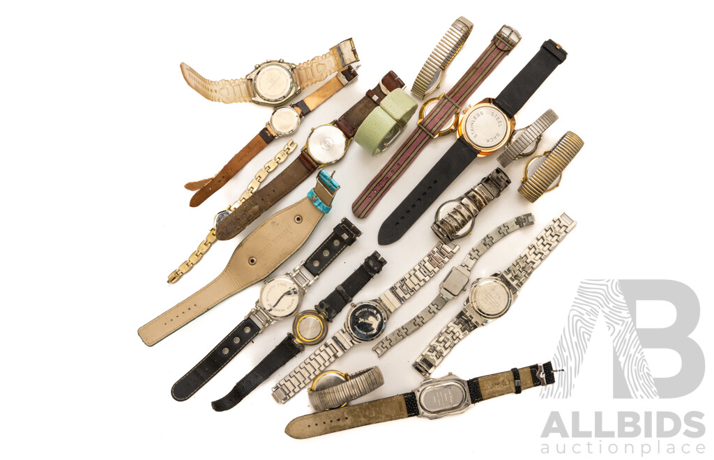 Collection of (19) Vintage Ladies Watches Including CK & JAG