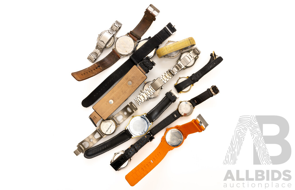 Collection of (13) Vintage and Modern Watches, Mixed Designs & Sizes, Including Diesel & JAG