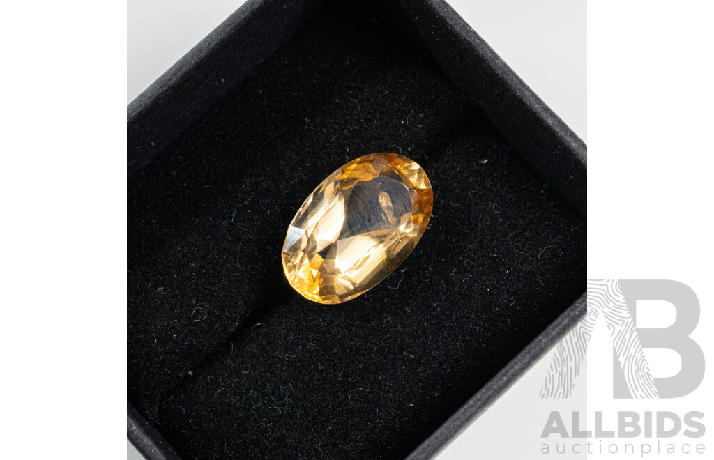 Citrine, Single Oval Cut Unset Gemstone, 7.20ct