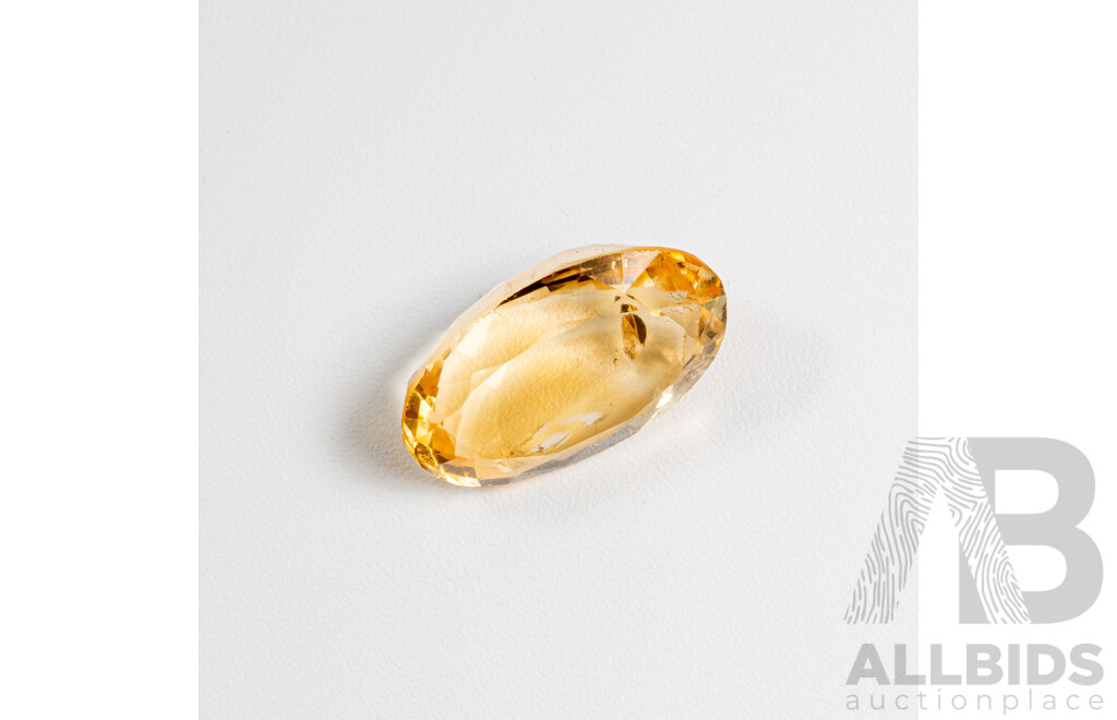 Citrine, Single Oval Cut Unset Gemstone, 7.20ct
