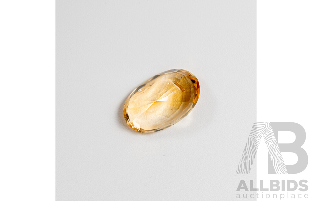 Citrine, Single Oval Cut Unset Gemstone, 7.20ct