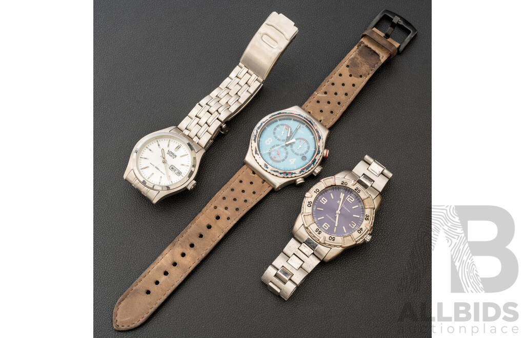 Collection of (3) Mens Watches - Swatch, Lorus, Ben Sherman