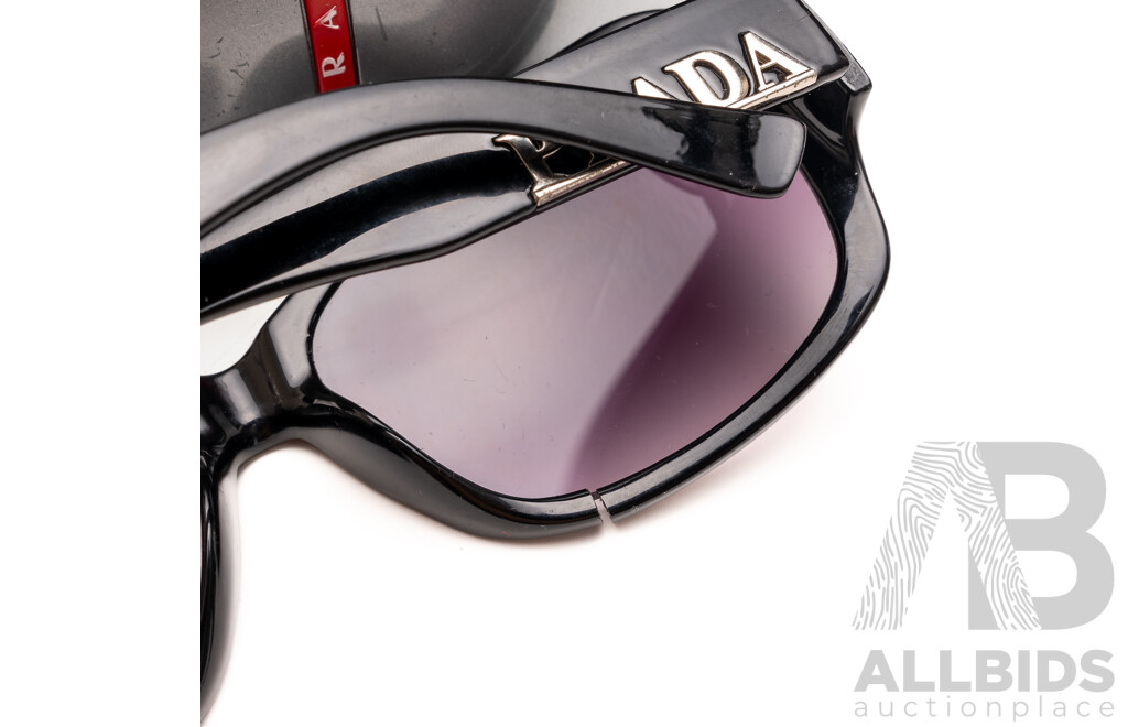 Prada Ladies Black Sunglasses & Prada Hardshell Sunglasses Case