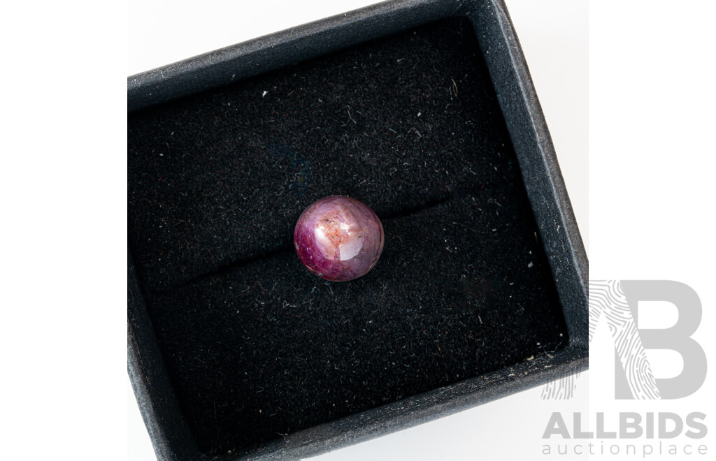 Star Ruby, Single Unset 9mm Bullet Gemstone, 8.6ct