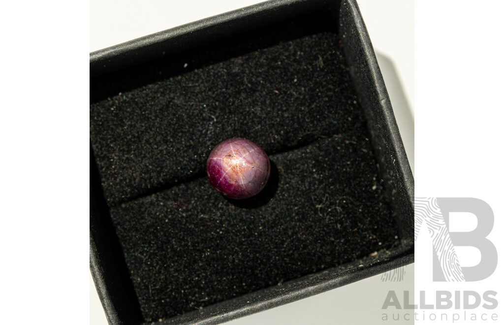 Star Ruby, Single Unset 9mm Bullet Gemstone, 8.6ct
