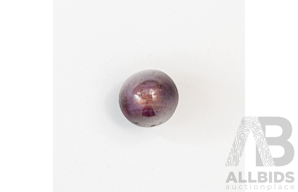 Star Ruby, Single Unset 9mm Bullet Gemstone, 8.6ct