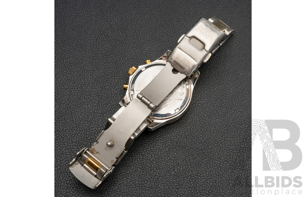 Swiss Eagle Ladies Chronograph Watch, SE-6026, 34mm, Two Tone/Mother of Pearl