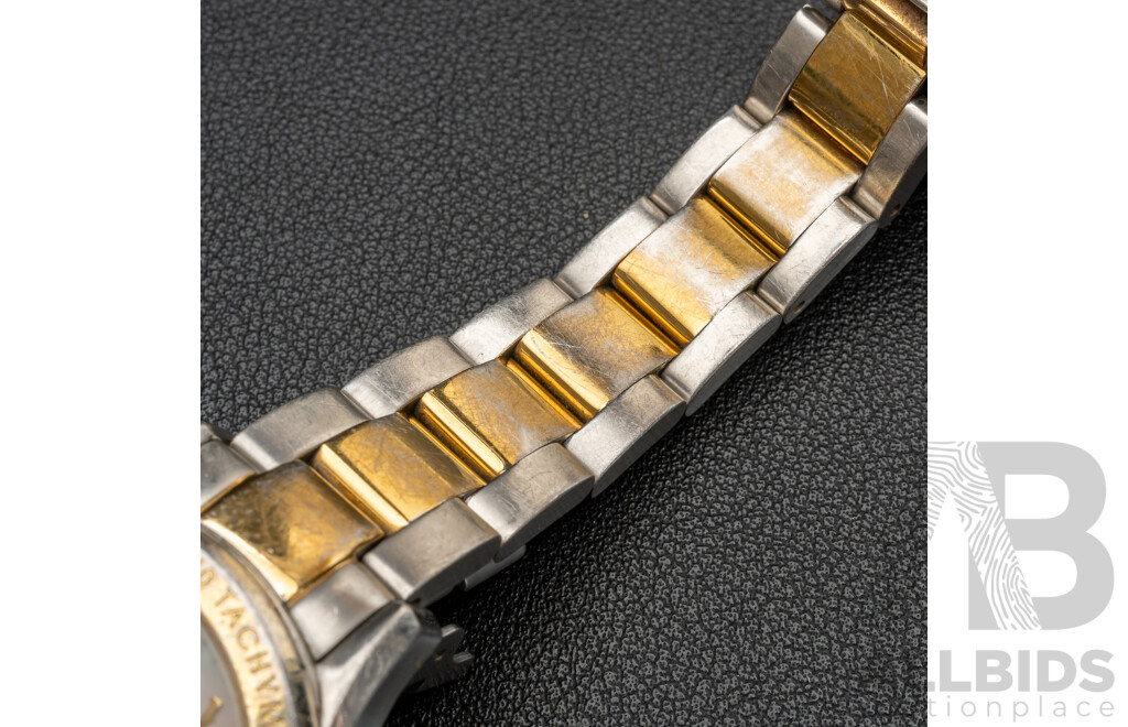 Swiss Eagle Ladies Chronograph Watch, SE-6026, 34mm, Two Tone/Mother of Pearl