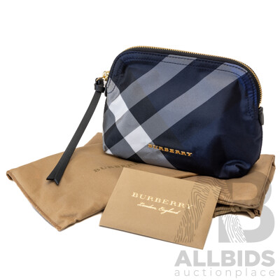 Burberry Nova Check Nylon Pouch with Dust Bag