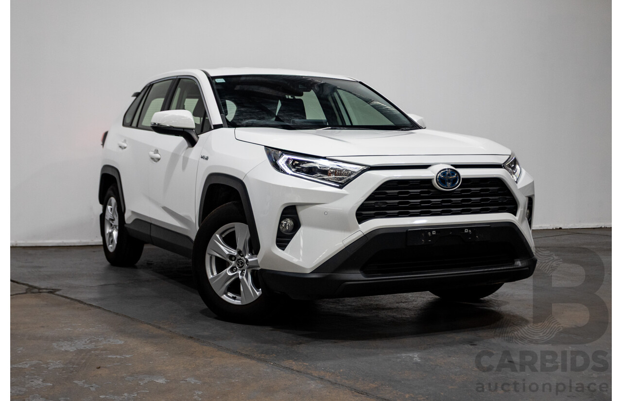 07/2020 Toyota Rav4 GX (AWD) HYBRID NAV AXAH54R 5D Wagon Glasier White  2.5L - 88kw Hybrid