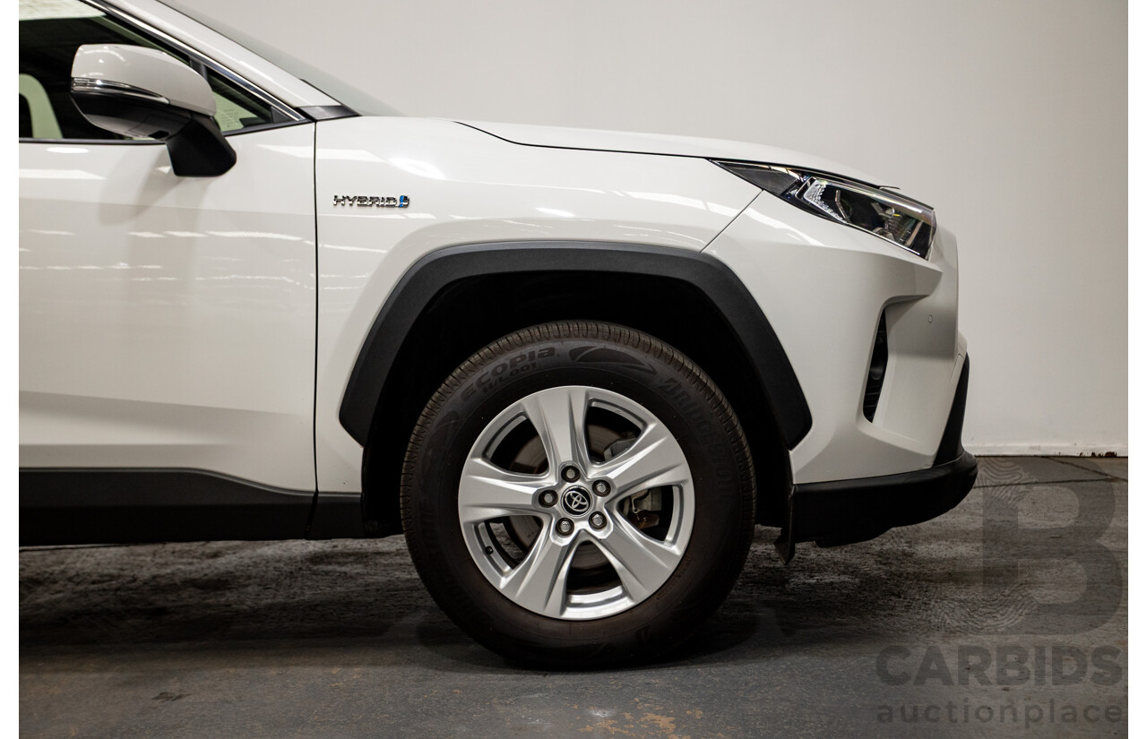 07/2020 Toyota Rav4 GX (AWD) HYBRID NAV AXAH54R 5D Wagon Glasier White  2.5L - 88kw Hybrid