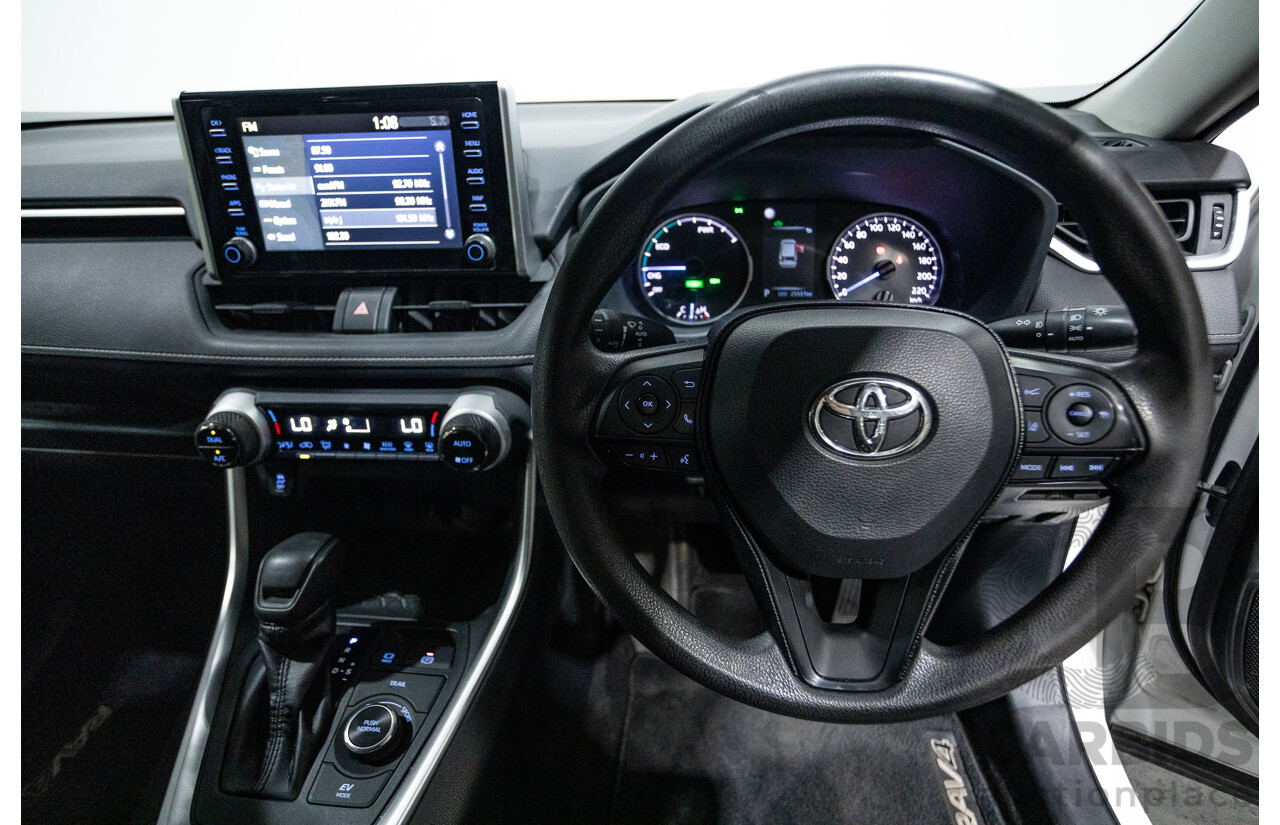 07/2020 Toyota Rav4 GX (AWD) HYBRID NAV AXAH54R 5D Wagon Glasier White  2.5L - 88kw Hybrid