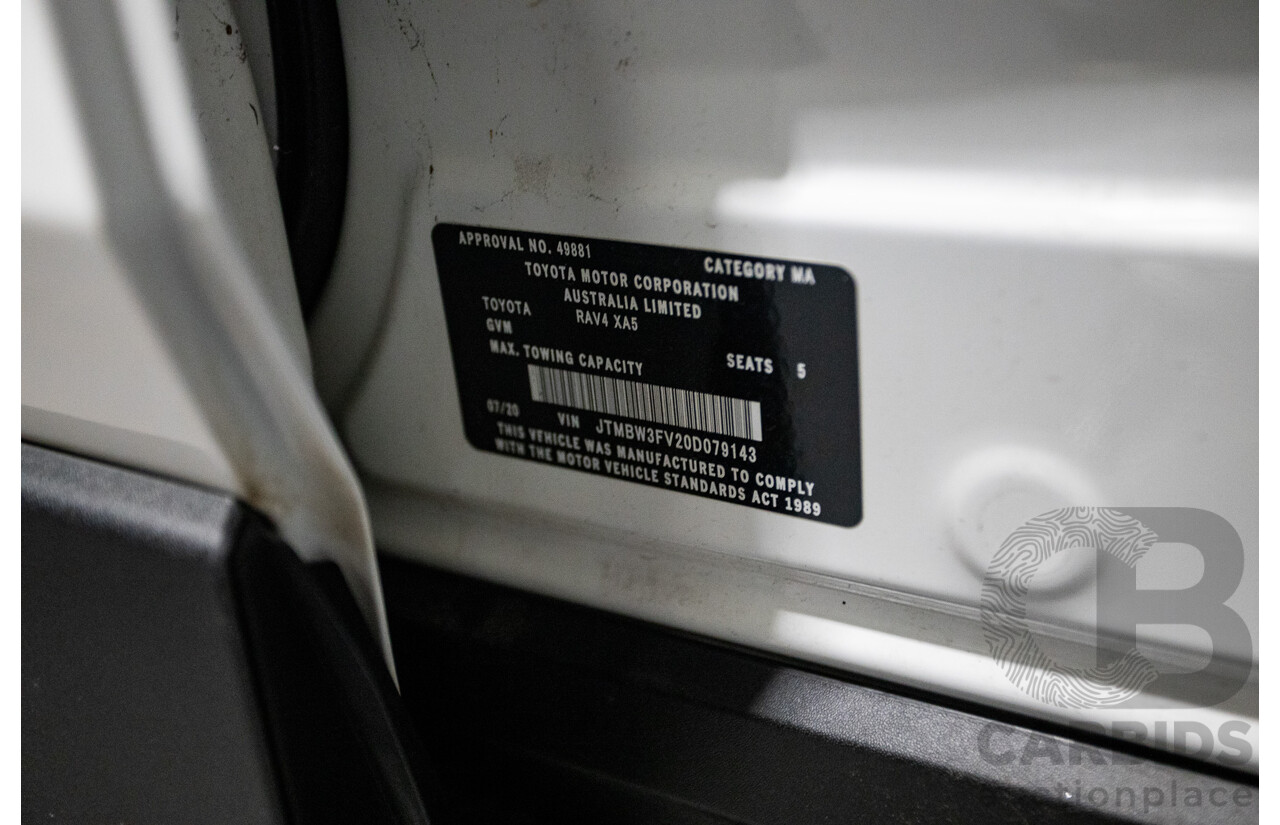 07/2020 Toyota Rav4 GX (AWD) HYBRID NAV AXAH54R 5D Wagon Glasier White  2.5L - 88kw Hybrid
