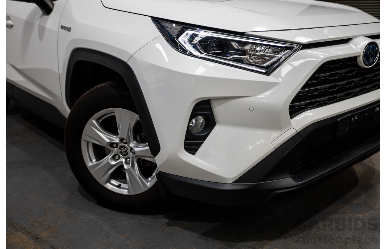 07/2020 Toyota Rav4 GX (AWD) HYBRID NAV AXAH54R 5D Wagon Glasier White  2.5L - 88kw Hybrid