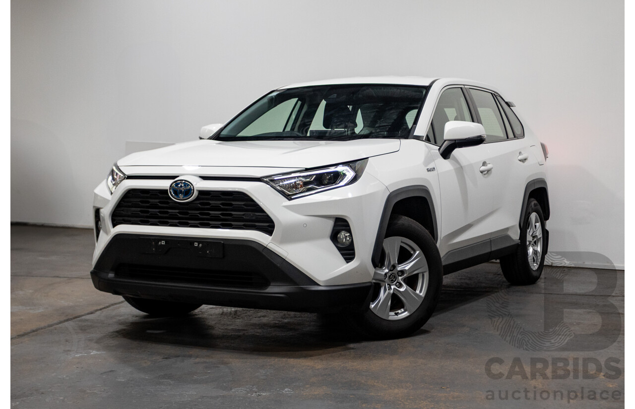 07/2020 Toyota Rav4 GX (AWD) HYBRID NAV AXAH54R 5D Wagon Glasier White  2.5L - 88kw Hybrid