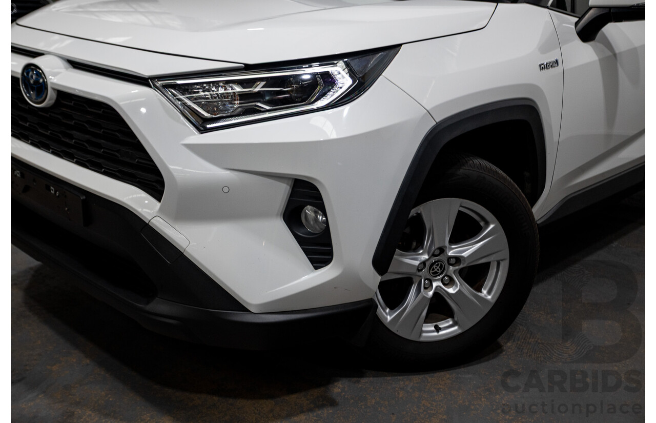 07/2020 Toyota Rav4 GX (AWD) HYBRID NAV AXAH54R 5D Wagon Glasier White  2.5L - 88kw Hybrid