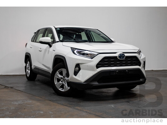 07/2020 Toyota Rav4 GX (AWD) HYBRID NAV AXAH54R 5D Wagon Glasier White  2.5L - 88kw Hybrid