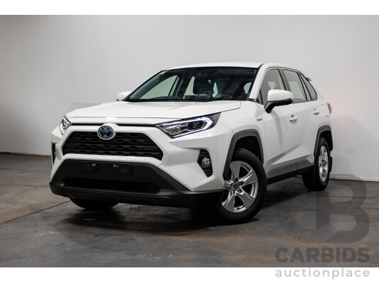 07/2020 Toyota Rav4 GX (AWD) HYBRID NAV AXAH54R 5D Wagon Glasier White  2.5L - 88kw Hybrid