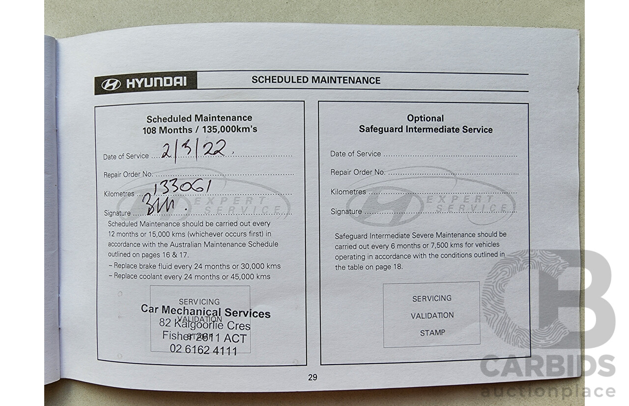 4/2009 Hyundai Tucson CITY SX 08 UPGRADE 4d Wagon Black 2.0L