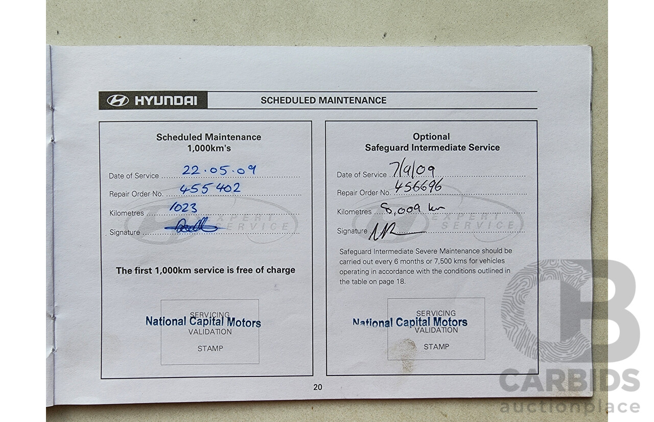 4/2009 Hyundai Tucson CITY SX 08 UPGRADE 4d Wagon Black 2.0L