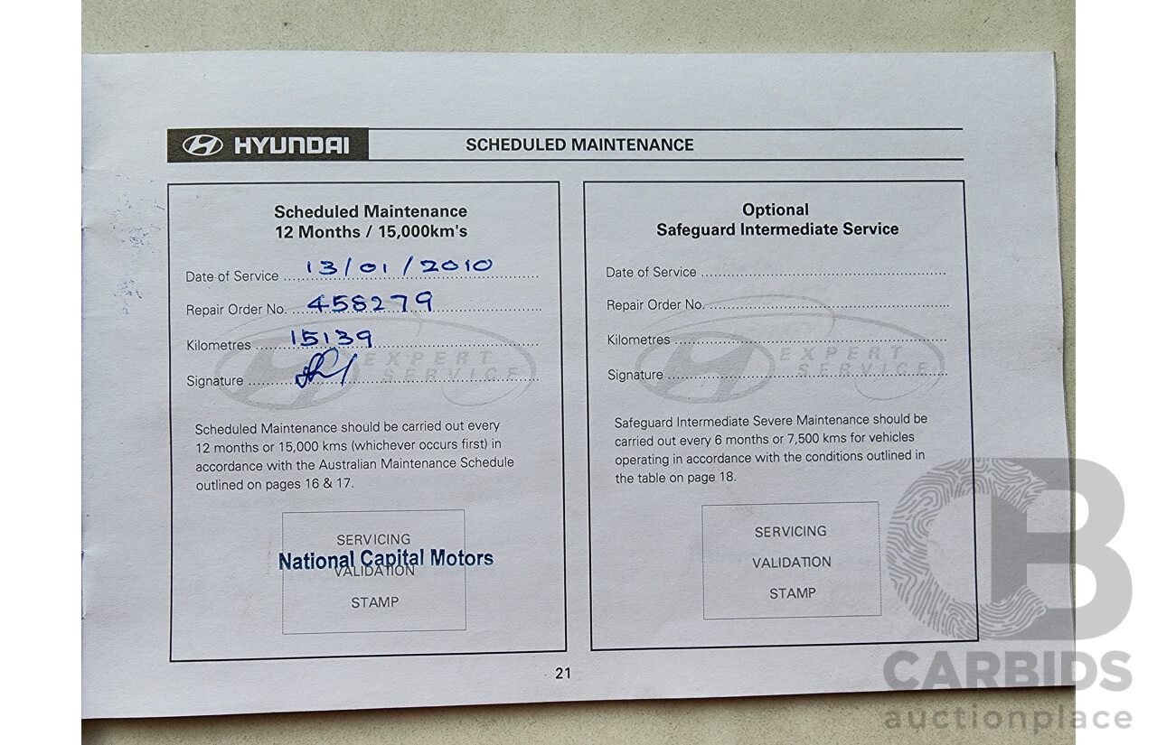 4/2009 Hyundai Tucson CITY SX 08 UPGRADE 4d Wagon Black 2.0L