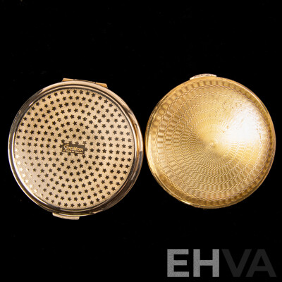 Vintage Stratton & Kigu Gold Tone Make Up Compacts