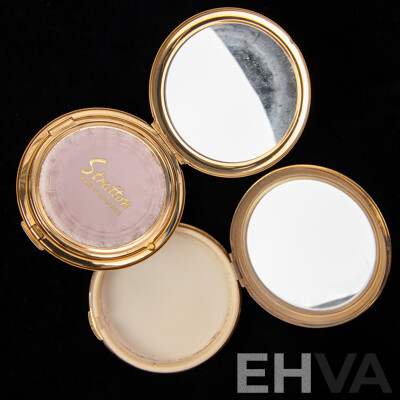 Vintage Stratton & Kigu Gold Tone Make Up Compacts