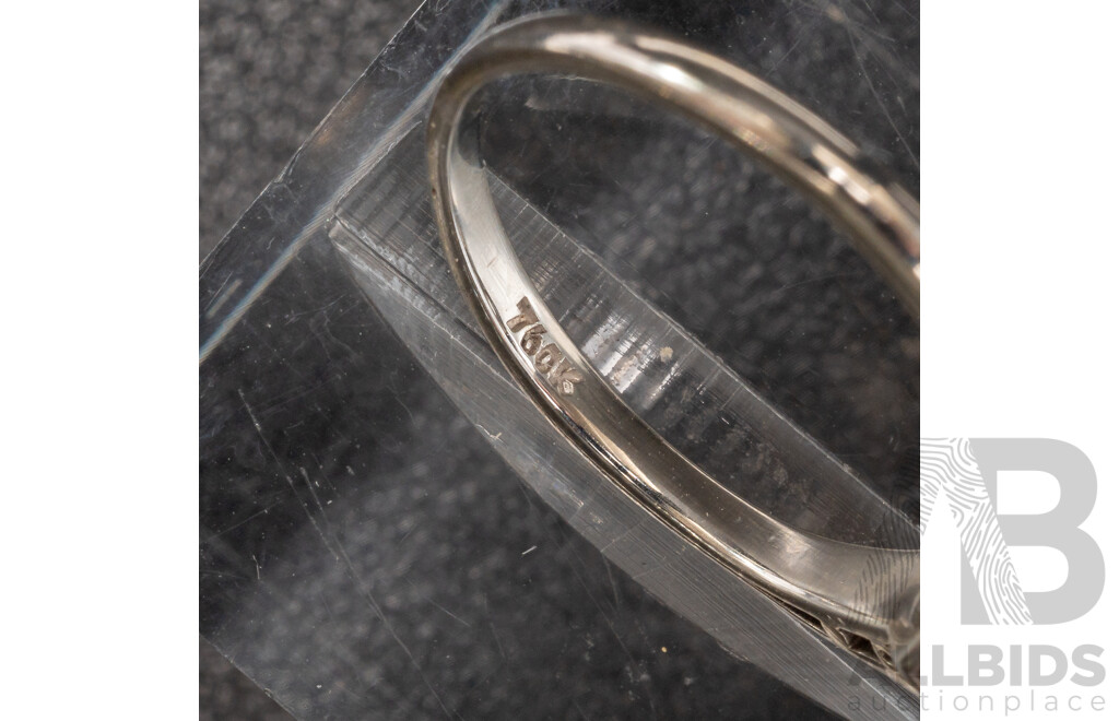 Antique Art Deco 18ct 1.53ct Diamond Solitaire Ring, Size L, 3.32 Grams