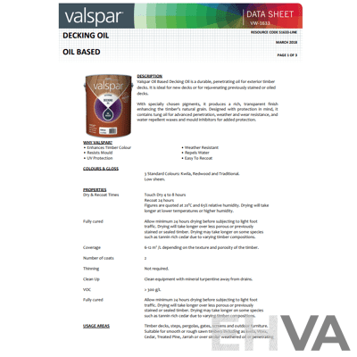 Valspar Oil Based Exterior Decking Oil- Redwood- 10L  - Lot of 2 - Approximate Total ORP $340