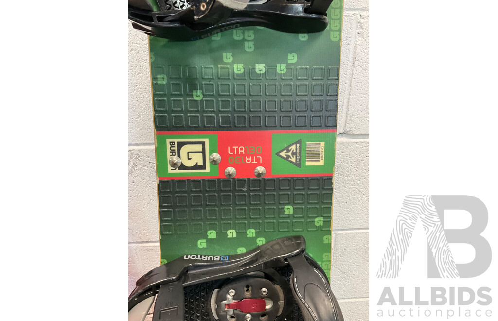 BURTON LTR 130CM Kids Snowboard, BURTON Zipline Kids Snowboard Boots and Toboggan Snow Sleds - Lot of 3