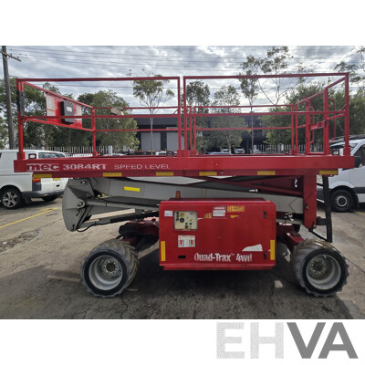 2015 MEC 3084RT Speed Level Quad-Trax 4WD Diesel Scissor Lift