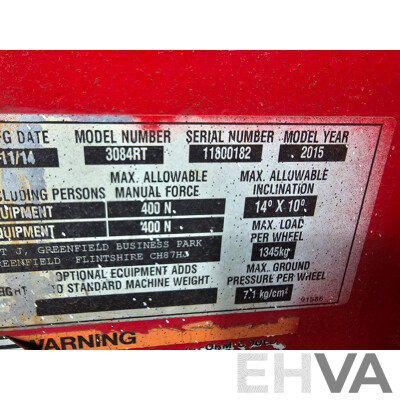 2015 MEC 3084RT Speed Level Quad-Trax 4WD Diesel Scissor Lift