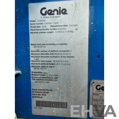 2009 Genie Z-30/20N Articulated Electric Boom Lift