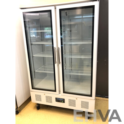 Polar 950 Litre Commercial Two Door Display Refrigerator
