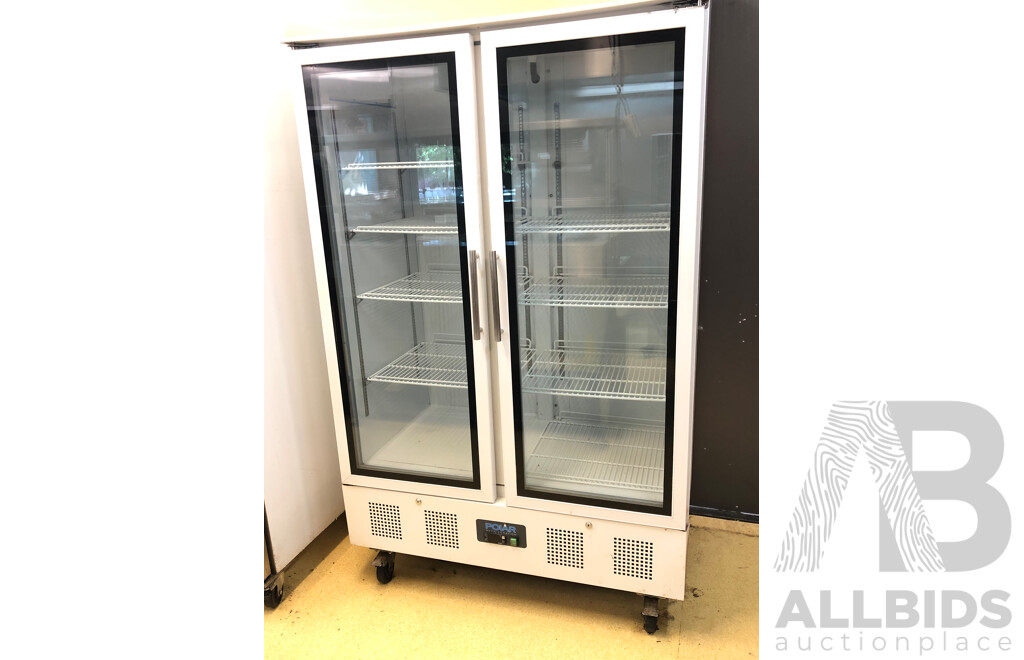 Polar 950 Litre Commercial Two Door Display Refrigerator