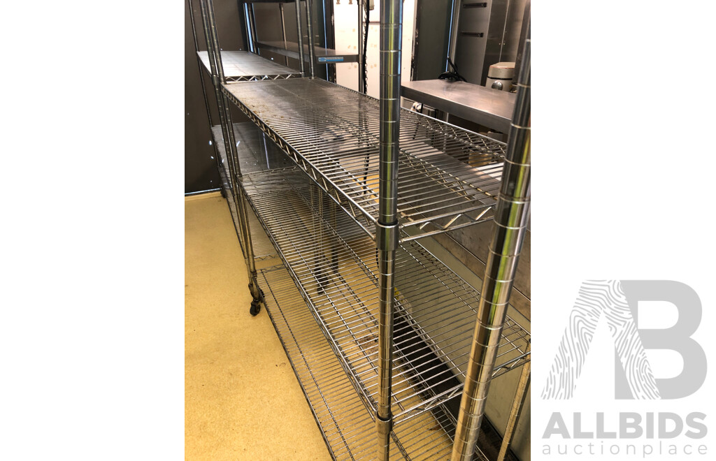 Mobile Catering/Coolroom Shelving - Lot of Three