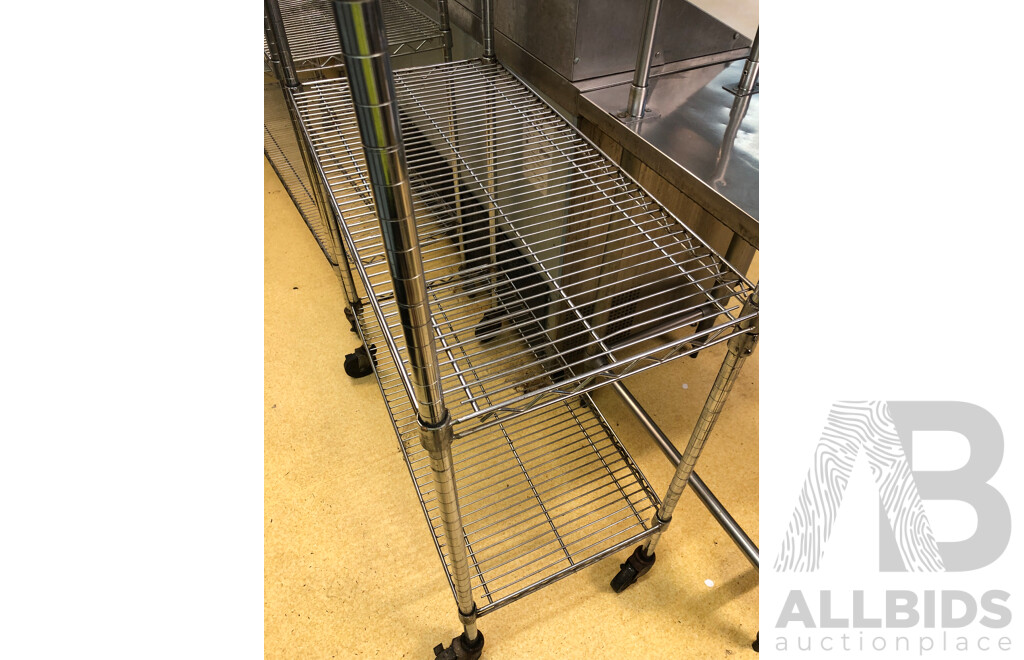 Mobile Catering/Coolroom Shelving - Lot of Three