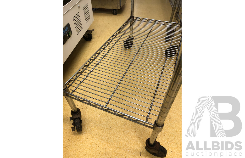 Mobile Catering/Coolroom Shelving - Lot of Three