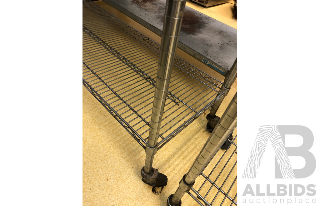 Mobile Catering/Coolroom Shelving - Lot of Three