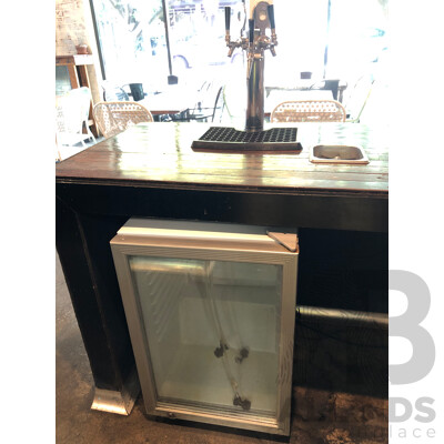 Skope 80 Litre Single Door Display Fridge with Three Tap Keg Dispenser Kit