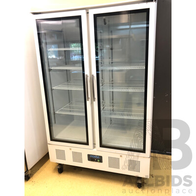 Polar 950 Litre Commercial Two Door Display Refrigerator