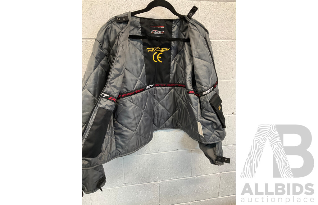 RST Contour Plus Black Yellow Mens Textile Motorbike Jacket with Two Factory Fitted Inserts Size 3XL
