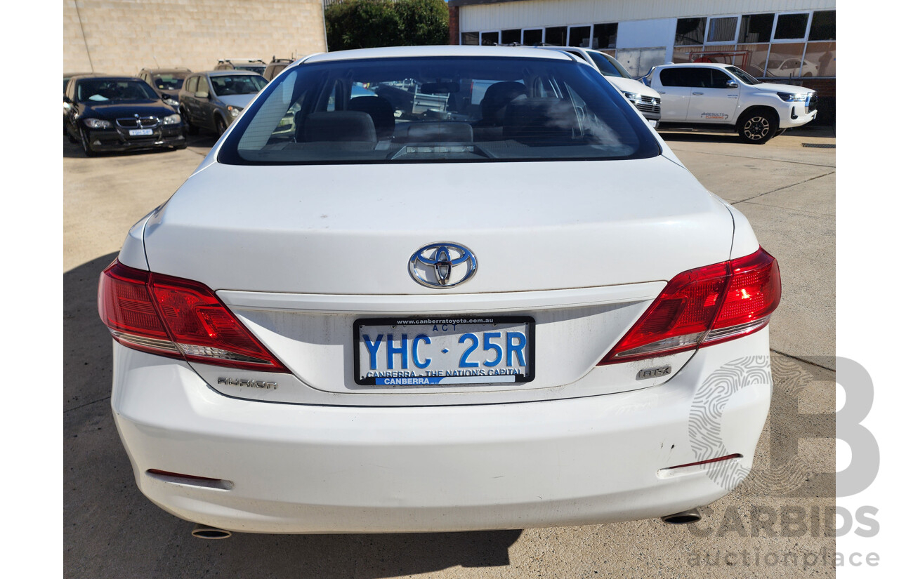 9/2009 Toyota Aurion AT-X GSV40R 4d Sedan White 3.5L