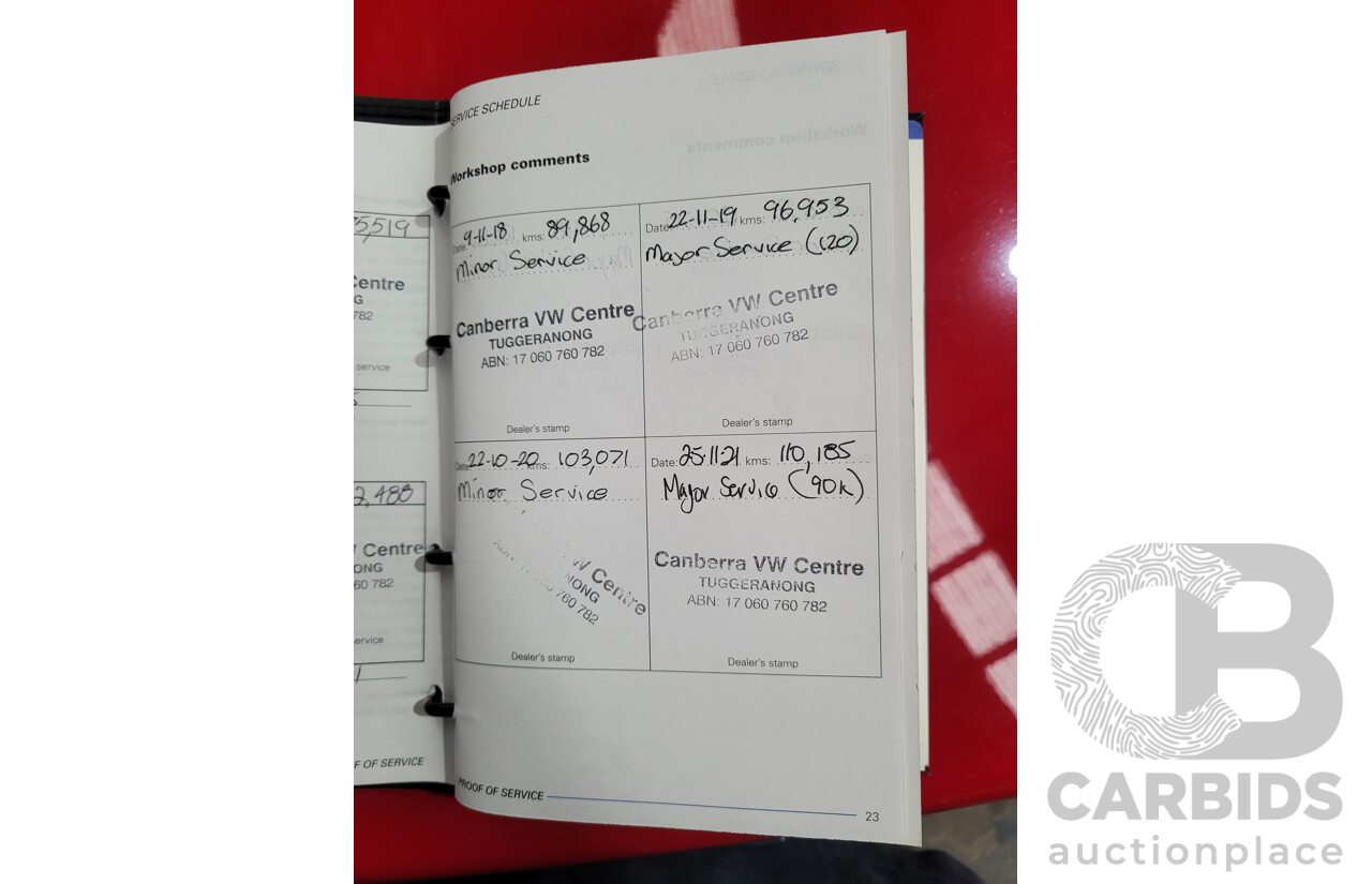 7/2005 Volkswagen Bora 2.3L V5 1J 4d Sedan Tornado Red 2.3L